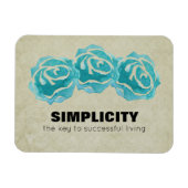 Einfachheit der Typografie Zitat mit Aquamarinen R Magnet (Horizontal)