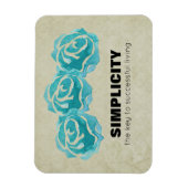 Einfachheit der Typografie Zitat mit Aquamarinen R Magnet (Vertikal)