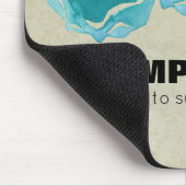 Einfachheit der Typografie Zitat mit Aquamarinen R Mousepad (Ecke)