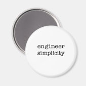 Einfachheit des Ingenieurs Magnet (Vorderseite/Rückseite)