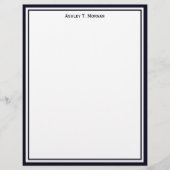 Einfachheit dunkelblau / weiß Personalisiert SV (Vorderseite)