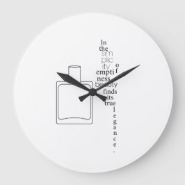 Einfachheit Elegant Minimalistisch Schwarz & Weiß Große Wanduhr