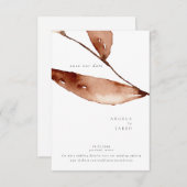 Einfachheit Fall Wasserfarbe Folien Save The Date (Vorne/Hinten)