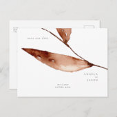 Einfachheit Fall Wasserfarbenfolien Rettete unser Ankündigungspostkarte (Vorne/Hinten)