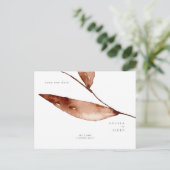 Einfachheit Fall Wasserfarbenfolien Rettete unser Ankündigungspostkarte (Stehend Vorderseite)