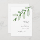 Einfachheit & Foliage Hochzeit Rettete unser Datum Save The Date (Vorne/Hinten)