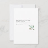 Einfachheit & Foliage White Wedding Rettete unser  Save The Date (Rückseite)