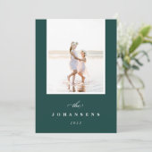 Einfachheit | Fotokarte für den Urlaub Feiertagskarte (Stehend Vorderseite)