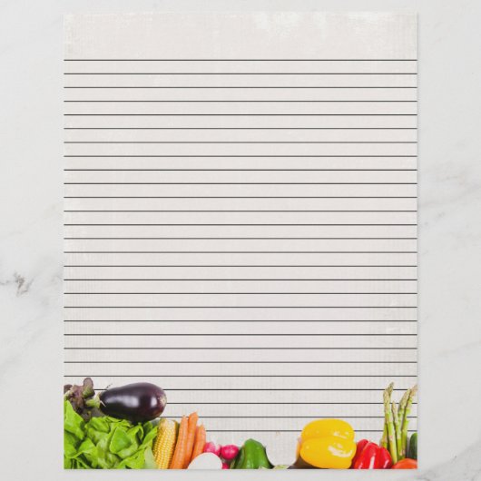 Einfachheit Gemüse zweiseitige Rezeptionskarten (Rückseite)