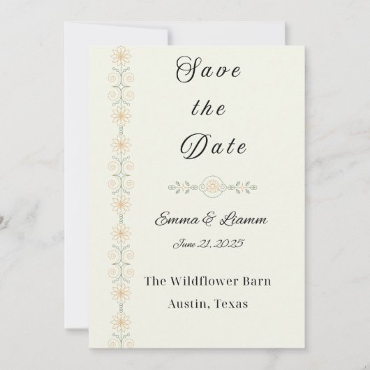 Einfachheit Herz Save-the-Date Einladung (Vorderseite)
