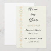 Einfachheit Herz Save-the-Date Einladung (Vorne/Hinten)