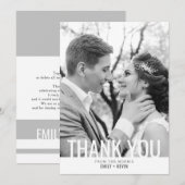 Einfachheit | Hochzeitsstift Foto Dankeschön Karte (Vorne/Hinten)