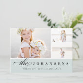 Einfachheit | Holiday Foto Collage Card Feiertagskarte (Stehend Vorderseite)