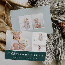 Einfachheit | Holiday Foto Collage Card Feiertagskarte