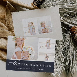 Einfachheit | Holiday Foto Collage Card Feiertagskarte