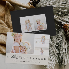 Einfachheit | Holiday Foto Collage Card Feiertagskarte