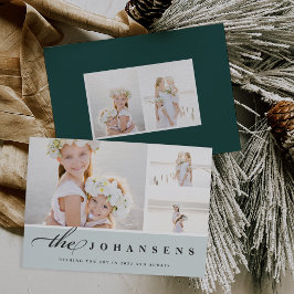 Einfachheit | Holiday Foto Collage Card Feiertagskarte