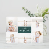 Einfachheit | Holiday Foto Collage Card Feiertagskarte (Stehend Vorderseite)