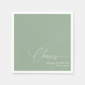 Einfachheit im Stil: Beifall für ewig Hochzeit Serviette (Vorderseite)