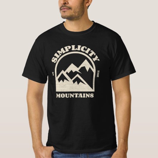 Einfachheit in den Bergen, Wander T-Shirt (Vorderseite)
