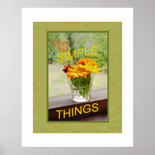 Einfachheit Inspiration Schnitt Gänseblümchen In G Poster