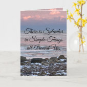 "Einfachheit" Inspirationskarten Karte (Gelbe Blume)