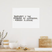 "Einfachheit ist das Wesen des Glücks." - Cedric Poster (Küche)