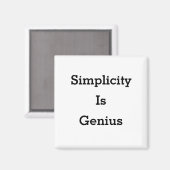 Einfachheit ist ein genialer Magnet (Vorderseite/Rückseite)
