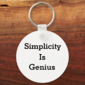Einfachheit ist ein genialer Schlüsselanhänger (Vorderseite)