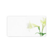 Einfachheit l Elegant White Lily Wedding oder Gene Adressaufkleber (Vorne)