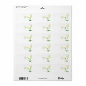 Einfachheit l Elegant White Lily Wedding oder Gene Adressaufkleber (Vorne)