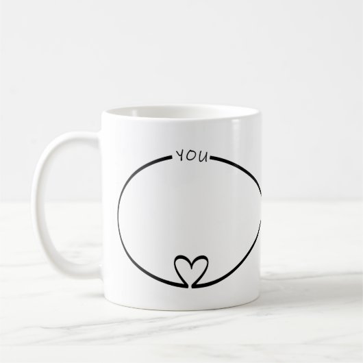 Einfachheit Minimalistische Unendlichkeit Liebe Pa Kaffeetasse (Links)