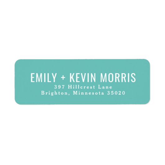 Einfachheit | Modern Return Address Label (Vorne)