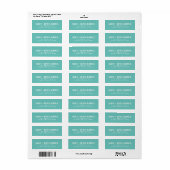 Einfachheit | Modern Return Address Label (Vorne)