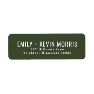 Einfachheit Modern Return Address Label