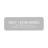 Einfachheit | Modern Return Address Label (Vorne)