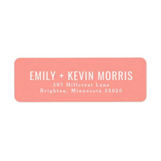 Einfachheit | Modern Return Address Label (Vorne)