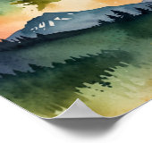 Einfachheit: Moderne Minimalistische Wasserfarbe Poster (Ecke)