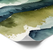 Einfachheit: Moderne Minimalistische Wasserfarbe Poster (Ecke)