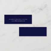 Einfachheit Navy Blue Wedding Website Cards Mini Visitenkarte (Vorne/Hinten)