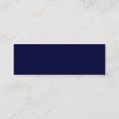 Einfachheit Navy Blue Wedding Website Cards Mini Visitenkarte (Rückseite)