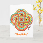 "Einfachheit" Note Card (unbedruckte Innenseite) Karte (Gelbe Blume)