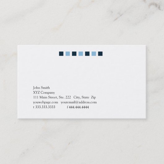 Einfachheit QUADRAT Visitenkarte (Vorderseite)