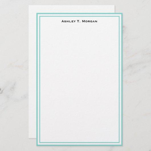 Einfachheit Robin Egg Personalisiert Stationery Briefpapier (Vorne/Hinten)