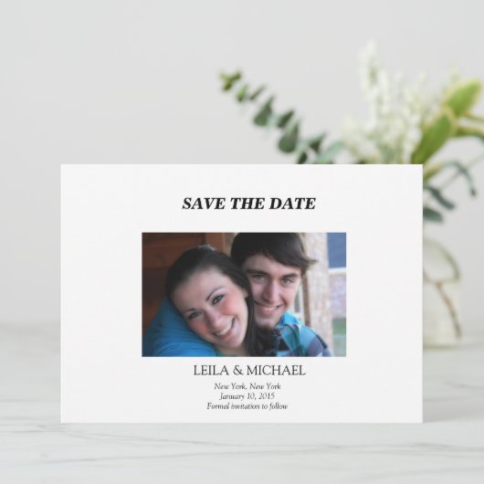 Einfachheit Save The Date (Stehend Vorderseite)