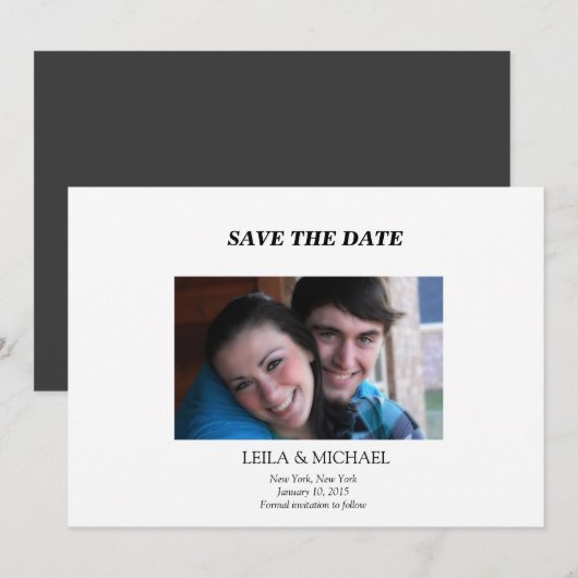 Einfachheit Save The Date (Vorne/Hinten)