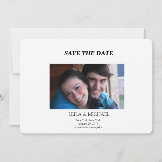 Einfachheit Save The Date (Vorderseite)