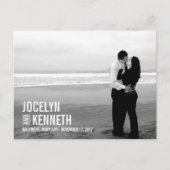 Einfachheit Save the Date Postkarte - Weiß (Vorderseite)