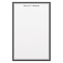 Einfachheit Schwarz-weiße Personalisierte Stationi