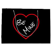 Einfachheit sei meine Typografie rotes Valentinher Große Geschenktüte (Rückseite)